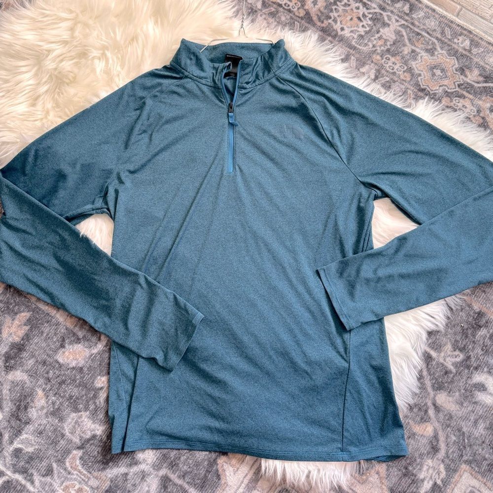 The North Face Dark Blue Green Half Zip‎ 1/2 Zip Men's M Pullover